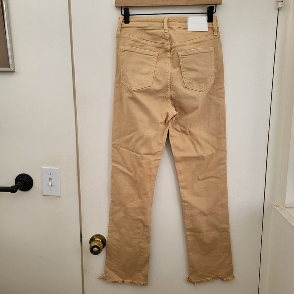 Jonathan Simkhai Women's Tan Frayed Hem Jeans - Picture 9 of 9